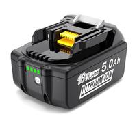MoeuGreenBattX Batería de Repuesto para Makita 18V: Batería: 5,0Ah Li-Ion batería de Repuesto para Herramientas Compatible con BL1850B BL1850 BL1860B BL1860 194205-3 LXT-400 (2 Unidades)