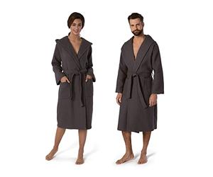 Möve - Albornoz con Capucha, algodón, Gris, Extra-Large