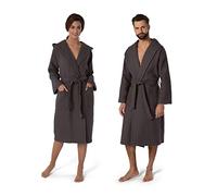 Möve - Albornoz con Capucha, algodón, Gris, Small
