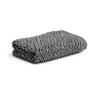 Möve Brooklyn con Espina de pez - Toalla de Mano de 85% algodón, 10% Viscosa, 5% Lino, 50 x 100 cm, Natural y Negro