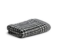 Möve Brooklyn Glencheck - Toallón de Ducha de 85% algodón, 10% Viscosa, 5% Lino, 80 x 150 cm, Negro