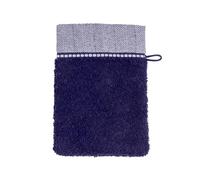 Möve Brooklyn Uni - Guante de baño de 85% algodón, 10% Viscosa, 5% Lino, 20 x 15 cm, Azul mar Profundo