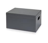 Möve Cubo Caja de Almacenamiento, Cuero sintético, Gris, 34,5 x 24 x 18 cm