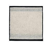 Möve Eden Melange - Toallita de Mano de 90% algodón y 10% Lino, 30 x 30 cm, Natural y Negro