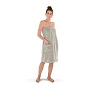 Möve Eden - Sarong Aterciopelado de 90% algodón, 10% Lino, Talla 40-48, Natural y Negro