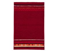 Möve for frottana Country - Toalla de Mano de 100% algodón, 30 x 50 cm, Rojo rubí
