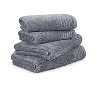 Möve Juego de toallas New Classic de 4 piezas, 2 x 50 x 100 cm + 2 x 67 x 140 cm, 100% algodón, piedra