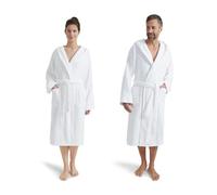 Möve Superwuschel - Albornoz con Capucha, Talla S, Blanco Nieve