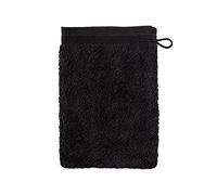 Möve Superwuschel - Guante de baño de 100% algodón, 20 x 15 cm, Negro