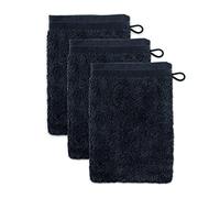Möve Superwuschel - Juego de 3 Guantes de baño de 100% algodón, 15 x 20 cm, Gris Oscuro