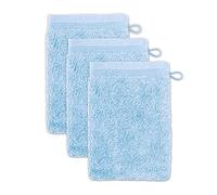 Möve Superwuschel - Juego de 3 Guantes de baño de 100% algodón, 20 x 15 cm, Aguamarina