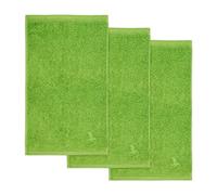 Möve Superwuschel - Juego de 3 Toallas de Mano, 30 x 50 cm, 100% algodón, Verde peridoto