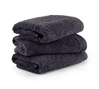 Möve Superwuschel - Juego de 3 Toallas de Mano (50 x 100 cm, 100% algodón), Color Gris Oscuro