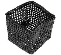 Möve Tubo Cesta de Cubo, Plástico Metal, Negro, 15 x 15 x 15 cm