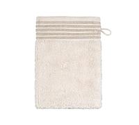 Möve Wellness - Guante de baño de 100% algodón Hilado spinair, Color Liso con Ribete de Chenilla, 15 x 20 cm, Natural