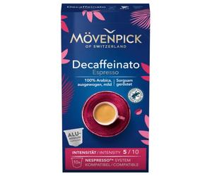 Mövenpick - Cápsulas de café DECAFFEINATO ESPRESSO en cápsulas de aluminio (10 unidades)