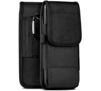 moex Agility Case für OnePlus Nord Hülle mit Gürtelschlaufe, Handy Gürteltasche Outdoor Handyhülle, Nylon Gürtel Handytasche, robuste Schutzhülle mit Karabiner Schwarz