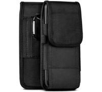 moex Agility Funda para Gigaset GS5 - Funda con Presilla para cinturón, con mosquetón y portabolígrafo, Funda de teléfono móvil para Exteriores Hecha de Nailon, Negro