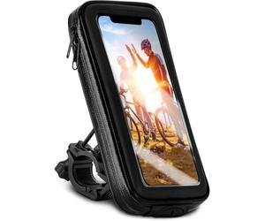 moex Alforja para bicicleta Oppo A5 Pro (4G/5G) soporte móvil bicicleta manillar impermeable bolsa manillar con ventana táctil soporte para bicicleta teléfono móvil giratorio 360 grados soporte eBike