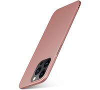 moex Alpha Case - Carcasa para Apple iPhone 15 Pro, minimalista, resistente a los golpes y ligera, ultrafina, ultrafina, carcasa rígida de plástico, color oro rosa