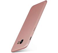 moex Alpha Case compatible con Samsung Galaxy A5 (2017) - Carcasa ultra fina, funda de teléfono móvil de plástico duro, carcasa protectora mate, oro rosa