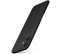 moex Alpha Case für Apple iPhone 16 Hülle Ultra Dünn, Schutzhülle mit erhöhtem Kameraschutz Slim Cover Hardcase Backcover, Dünnste Handyhülle Minimalistisch Matt Schwarz