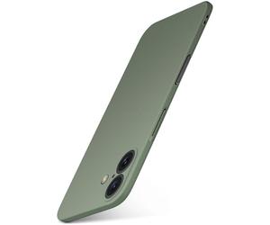 moex Alpha Case für Apple iPhone 16 Hülle Ultra Dünn, Schutzhülle mit erhöhtem Kameraschutz, Slim Cover Hardcase Backcover, Dünnste Handyhülle Minimalistisch Matt Oliv