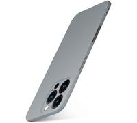 moex Alpha Case für Apple iPhone 16 Pro Hülle Ultra Dünn, Schutzhülle mit erhöhtem Kameraschutz Slim Cover Hardcase Backcover, Dünnste Handyhülle Minimalistisch Matt Taupe