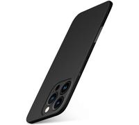 moex Alpha Case für Apple iPhone 16 Pro Hülle Ultra Dünn, Schutzhülle mit erhöhtem Kameraschutz Slim Cover Hardcase Backcover, Dünnste Handyhülle Minimalistisch Matt Schwarz