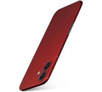 moex Alpha Case para Apple iPhone 16 Funda ultrafina con protección de cámara elevada, funda fina, carcasa trasera, funda fina, minimalista, color rojo mate