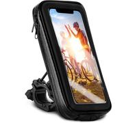 moex Bolsa de bicicleta para vivo X300 soporte de teléfono móvil bicicleta manillar impermeable bolsa manillar con ventana táctil soporte para bicicleta móvil 360 grados giratorio soporte eBike negro
