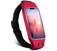 moex Cinturón para correr para Huawei Nova 12s, resistente al agua, flexible, con ventana, correa para correr, color rojo