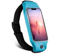 moex Cinturón para correr para Samsung Galaxy S26, resistente al agua, para correr, con ventana, ligera, para correr, deporte, color turquesa