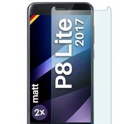 MoEx Cristal de Pantalla Mate para Huawei P8 Lite (2017) Transparente Transparente 2X Stück