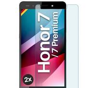 moex Cristal Templado Transparente Compatible con Huawei Honor 7/7 Premium, película Protectora de Pantalla inastillable, blindada, 2 Piezas
