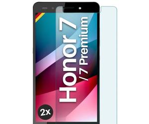 moex Cristal Templado Transparente Compatible con Huawei Honor 7/7 Premium, película Protectora de Pantalla inastillable, blindada, 2 Piezas