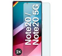 moex Cristal Templado Transparente Compatible con Samsung Note20 / Note20 5G, película Protectora de Pantalla inastillable, blindada, 2 Piezas