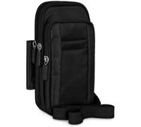 moex Dex Case - Funda para Crosscall Stellar-X5 para hombre, con correa para el hombro, clip para cinturón y mosquetón, resistente al agua, color negro