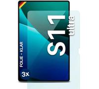 moex FlexProtect - Protector de pantalla compatible con Samsung Galaxy Tab S11 Ultra, solo 0,2 mm de grosor, ultra transparente y extra resistente a los arañazos, 3 unidades