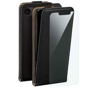 moex Funda 4 en 1 para iPhone 16e con 3 protectores de pantalla, funda protectora de 360 grados de protección completa [Flip Case + FlexProtect Folie] Funda de piel sintética para teléfono móvil