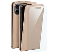 moex Funda 4 en 1 para iPhone 17 Pro con 3 protectores de pantalla, funda protectora de 360 grados de protección completa [Flip Case + FlexProtect Folie] Funda de piel sintética para teléfono móvil