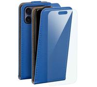 moex Funda 4 en 1 para iPhone 17 Pro con 3 protectores de pantalla, funda protectora de 360 grados de protección completa [Flip Case + FlexProtect Folie] Funda de piel sintética para teléfono móvil