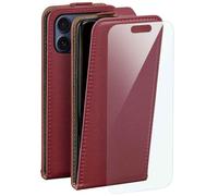 moex Funda 4 en 1 para iPhone 17 Pro con 3 protectores de pantalla, funda protectora de 360 grados de protección completa [Flip Case + FlexProtect Folie] Funda de piel sintética para teléfono móvil