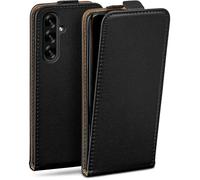 moex Funda con tapa para Samsung Galaxy A26 5G, 360 grados, protección completa, funda de piel vegana, funda con solapa vertical, magnética, color negro