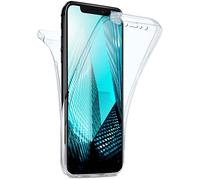 moex Funda Doble Compatible con Apple iPhone 11 Pro Funda de Silicona Transparente con protección Completa de 360 Grados, Funda Protectora Delantera y Trasera, Cristal