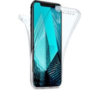 moex Funda Doble Compatible con Apple iPhone X/iPhone XS Funda de Silicona Transparente con protección Completa de 360 Grados, Funda Protectora Delantera y Trasera, Cristal
