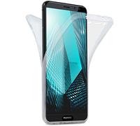 moex Funda Doble Compatible con Huawei Mate 10 Lite Funda de Silicona Transparente con protección Completa de 360 Grados, Funda Protectora Delantera y Trasera, Cristal