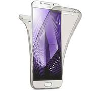 moex Funda Doble Compatible con Samsung Galaxy A5 (2016) Funda de Silicona Transparente con protección Completa de 360 Grados, Funda Protectora Delantera y Trasera, Antracita