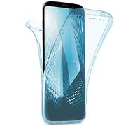moex Funda Doble Compatible con Samsung Galaxy S9 Funda de Silicona Transparente con protección Completa de 360 Grados, Funda Protectora Delantera y Trasera, Aqua