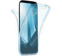 moex Funda Doble Compatible con Samsung Galaxy S9 Plus Funda de Silicona Transparente con protección Completa de 360 Grados, Funda Protectora Delantera y Trasera, Aqua